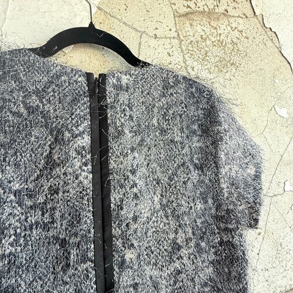 Banana Republic Shift Dress Soft Eyelash Fringe Snakeskin Cocktail Party 10 NWT - Picture 6 of 6